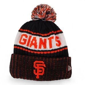 New Era San Francisco Giants Cuffed Pom Knitted Hat Beanie Youth